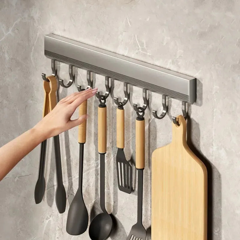 Wall Mounted Hooks Rack Aluminium Alloy Design